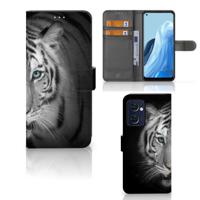 OPPO Find X5 Lite | Reno 7 5G | Telefoonhoesje | Met pasjeshouder | Tijger
