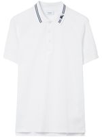 Burberry polo manches longues à logo brodé - Blanc