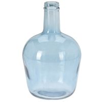H&amp;amp;S Collection Bloemenvaas San Remo - Gerecycled glas - blauw transparant - D19 x H30 cm   -