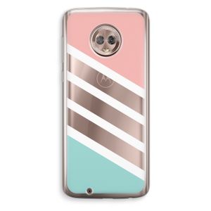 Strepen pastel: Motorola Moto G6 Transparant Hoesje