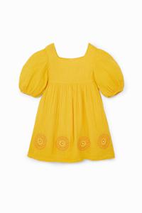 Gele jurk met driekwartmouwen - YELLOW - 5/6