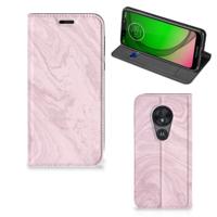 Motorola Moto G7 Play | Standcase | Marble Pink - Origineel Cadeau Vriendin