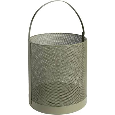 Leen Bakker - Windlicht Malaga - 20xØ20 Cm - Metaal/Glas - Groen