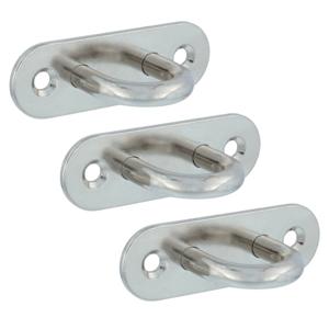 AMIG Oogplaat - 3x - 6 x 2cm - AISI 316 rvs - vastzetplaat - voor buiten