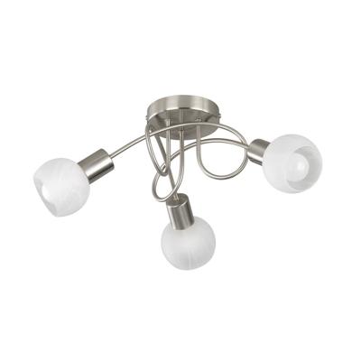Trio PlafondspotAntibes Knot 3-lichts nikkel mat - R60173007