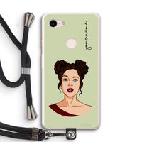 Pop-Art Creator: Pixel 3 XL Transparant Hoesje met koord