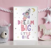 Droom groot kleintje kinderkamer poster
