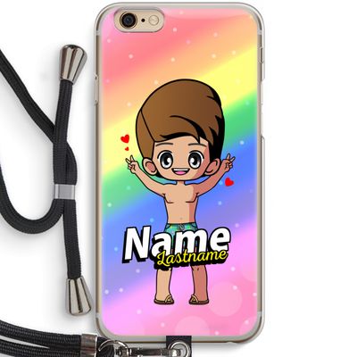 Chibi Maker man: iPhone 6 / 6S Transparant Hoesje met koord