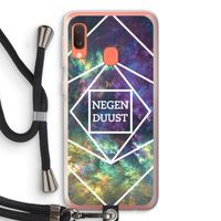 Negenduust ruimte: Samsung Galaxy A20e Transparant Hoesje met koord