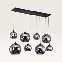 Hanglamp Arcylon vetro fumé VIII - Acht bollen van rookglas met een speels effect - Zonder lichtbron