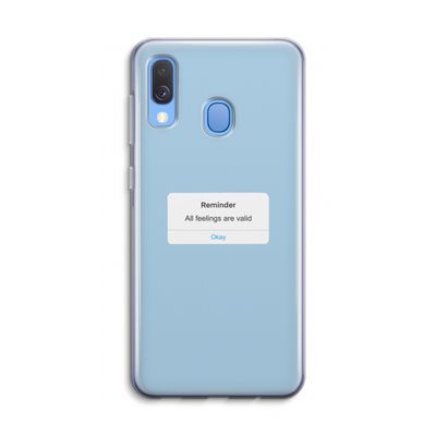 Reminder: Samsung Galaxy A40 Transparant Hoesje