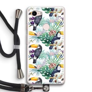 Tukans: Pixel 3 Transparant Hoesje met koord