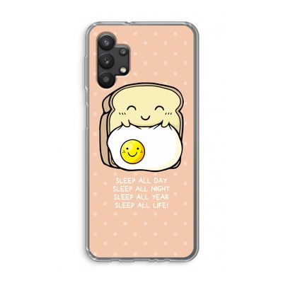 Sleep All Day: Samsung Galaxy A32 5G Transparant Hoesje