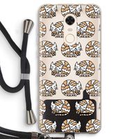 Slapende poes: Xiaomi Redmi 5 Transparant Hoesje met koord