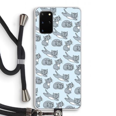 Poezen: Samsung Galaxy S20 Plus Transparant Hoesje met koord