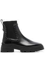 Jimmy Choo bottines en cuir Veronique à ornements en cristal - Noir