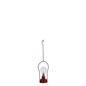 J-Line lamp hanger - metaal|glas - rood - LED lichtjes