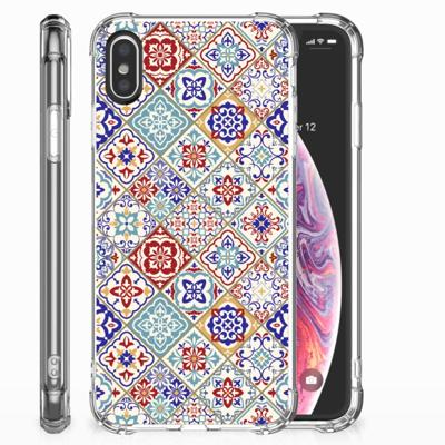 Apple iPhone X | Xs Anti-Shock Hoesje Tiles Color Apple iPhone X | Xs Anti-Shock Hoesje Tiles Color