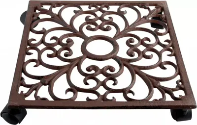 Esschert Design plantentrolley vierkant gietijzer 28,1 cm