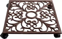Esschert Design plantentrolley vierkant gietijzer 28,1 cm