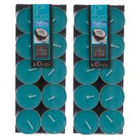 Atmosphera Geurtheelichtjes - 20x stuks - Coconut geur - was/paraffine - 3,5 uur