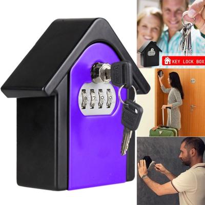 Hut vorm wachtwoord lock opbergdoos veiligheid vak Wandkast veiligheid box (paars)