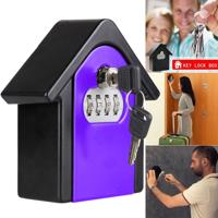 Hut vorm wachtwoord lock opbergdoos veiligheid vak Wandkast veiligheid box (paars)