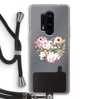 GRL PWR Flower: OnePlus 8 Pro Transparant Hoesje met koord