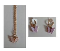 Jewels Ketting oorbel vlinder (1 Set)