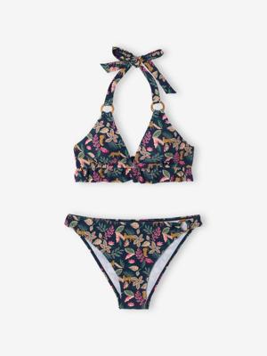 Badpak met 2-delige print voor dames familiecollectie inktblauw