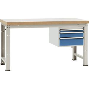 Manuflex WP5412.0002 Compleet werkbank reden PROFI standaard met Beuken massief-plaat, bxdxh = 1500 x 700 x 840 mm