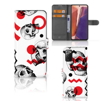 Telefoonhoesje met Naam Samsung Galaxy Note 20 Skull Red