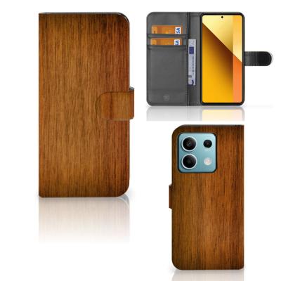 Xiaomi Redmi Note 13 5G | Book Style Case | Donker Hout