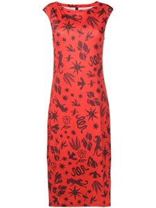 Lygia & Nanny robe Zababa Estampado à manches courtes - Marron