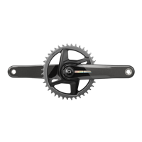 Sram crankset 1x axs wide d2 road power meter spindle dub 170mm - 40t direct mount (bb not included)