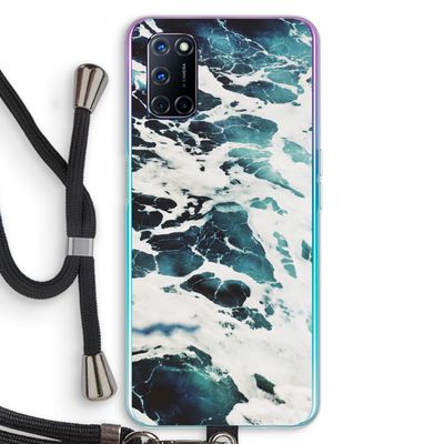 Golven: Oppo A92 Transparant Hoesje met koord