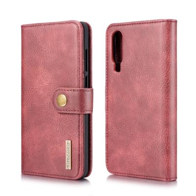 Dg. MING Crazy Horse textuur Flip afneembare magnetische lederen case voor Huawei P30 met houder & kaartsleuven & portemonnee (rood)