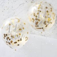 Ginger Ray I Do Crew! Confetti Ballonnen Goud (5st) Ginger Ray I Do Crew! Confetti Ballonnen Goud (5st)