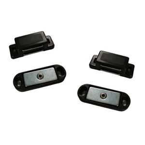 2x stuks magneetsnapper / magneetsnappers met metalen sluitplaat bruin 4,7 x 1,4 x 1,6 cm