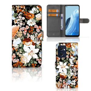 Hoesje voor OPPO Find X5 Lite | Reno 7 5G Dark Flowers