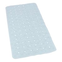 Badkuip ruwe anti-slip mat lichtblauw 36 x 76 cm   -