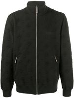 John Richmond veste bomber à motif monogrammé embossé - Noir - thumbnail