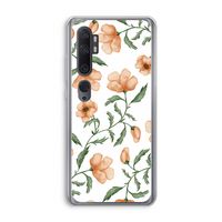 Peachy flowers: Xiaomi Mi Note 10 Transparant Hoesje