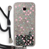 Sierlijke bloemen: Samsung Galaxy J4 Plus Transparant Hoesje met koord