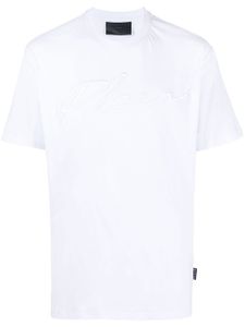 Philipp Plein t-shirt à logo brodé - Blanc