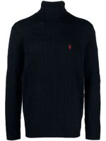 Polo Ralph Lauren pull en maille torsadée - Bleu