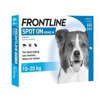Frontline spot-on anti-vlooienmiddel voor de hond M (10 - 20 kg) 3 pipetten Frontline spot-on anti-vlooienmiddel voor de hond M (10 - 20 kg) 3 pipetten