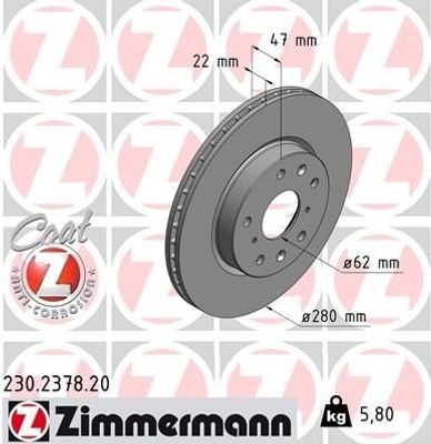 Remschijf Coat Z 230237820
