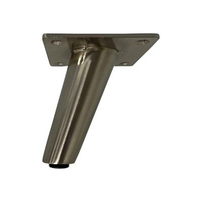 Massief stalen meubelpoot rvs look conisch ø 5 cm / 2,5 cm en hoogte 10 cm