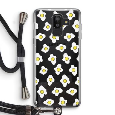 Spiegeleitjes: Samsung Galaxy J8 (2018) Transparant Hoesje met koord